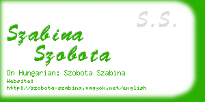 szabina szobota business card